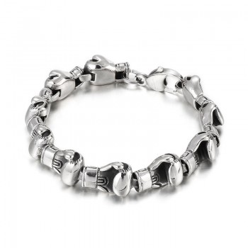  Cool Hip Hop Boxing Men's Titanium Bracelet