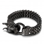  New Cool Men's Titanium Bracelet with Dragon Head