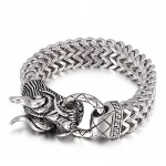  New Cool Men's Titanium Bracelet with Dragon Head
