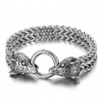 Zodiac fashion Steel color men's titanium bracelet