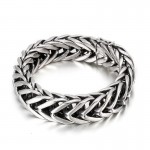  Cool chic style single layer v men's titanium bracelet