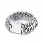  Hip hop rock fashion Cool men's titanium bracelet