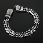   Cool Simple Mesh titanium Snap Men's Bracelet Accessories