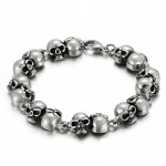  Fashion men's titanium skull bracelet