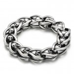  Fashion men's titanium skull bracelet