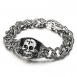  Titanium Skull Men's Bracelet