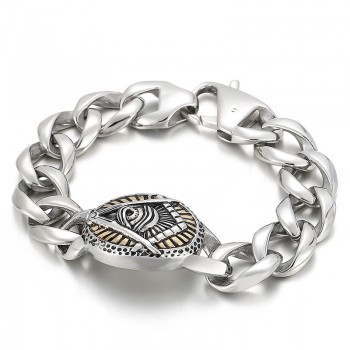  titanium skull men's bracelet