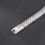 Fashion titanium men's bracelet sand surface bracelet