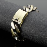  Fashion dazzling bracelet bronze titanium bracelet
