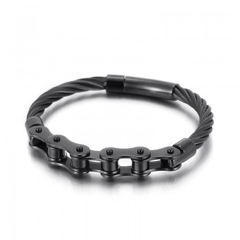 chic style titanium men and women biker chain splicing bracelet