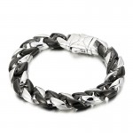  Black titanium bracelet for men