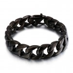  Vacuum plated black glossy bracelet