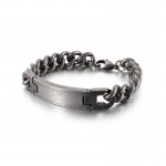 Fashion bend men's titanium bracelet