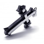 Unique Man Black Cross Pure Titanium Pendant 17242