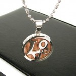 Sutra Man Rose Gold Love Titanium Steel Necklace gift 
