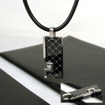 Unique Man Gemstone Pure Titanium Pendant gift-new