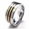 9mm Titanium & Gold Inlaid Court Band Ring