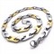 Gold Sheets Link Titanium Necklace 19792