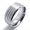 Silvery Pure Titanium Ring 20007