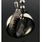 Man Unique Cross Bible Hoop Titanium Steel Necklace