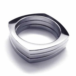 8mm Diamond Unisex Titanium Band Ring