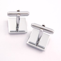 Titanium and Black Plated Square Cufflinks C-725