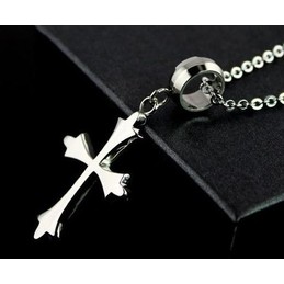 Titanium Steel Men's Pendants And Necklace Cross 02
