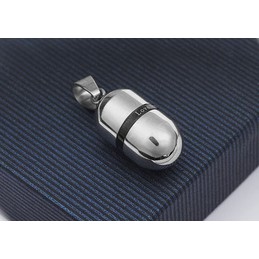 Love Forever Openable Capsule Titanium Pendant - Free Chain