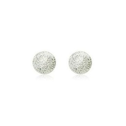 Spherical-Shaped Matte Titanium Earrings