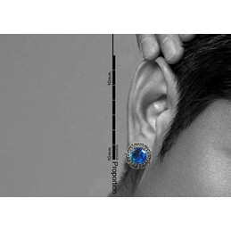 Striking Dark Blue Titanium Earrings