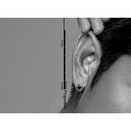Dark Brown Sun-shaped Titanium Earrings