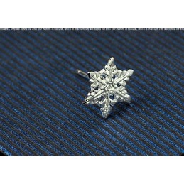 White Snowflake-shaped Titanium Earrings