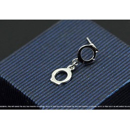 Macho Handcuffs-like Titanium Earrings 