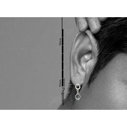 Macho Handcuffs-like Titanium Earrings 