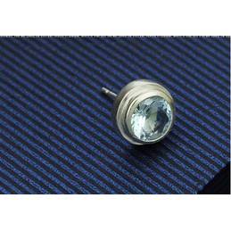 Crystal Clear Light Blue Titanium Earrings