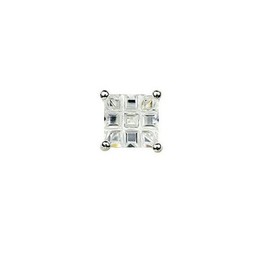 Pure White Square Titanium Earrings 