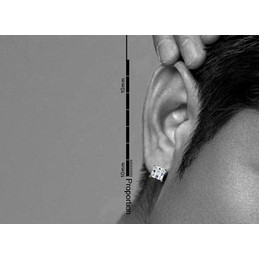 Pure White Square Titanium Earrings 