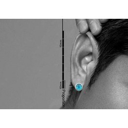 Beautiful Blue Titanium Earrings