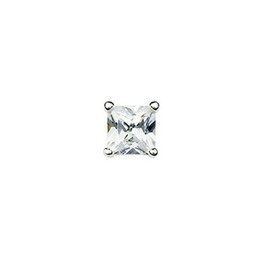 Pure White Square Titanium Earrings 