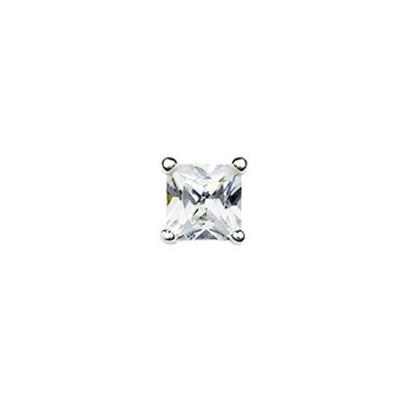 Pure White Square Titanium Earrings 