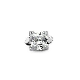 Personality White Titanium Earrings 