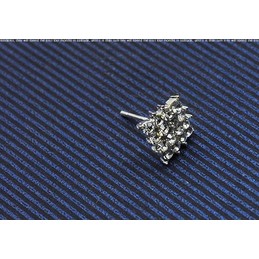 Pure White Square Titanium Earrings 