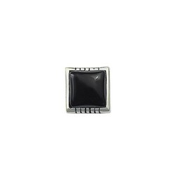Pure Black Square Titanium Earrings 