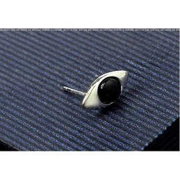 Mysterious Black Pupil Titanium Earrings