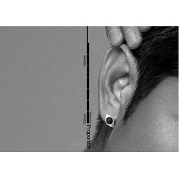 Mysterious Black Pupil Titanium Earrings