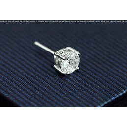 Ice Grid White Titanium Earrings