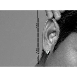Ice Grid White Titanium Earrings