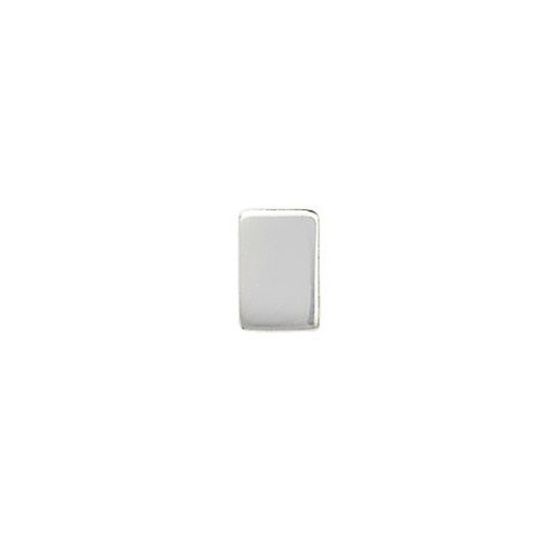 Popular Small Silver Brick Titanium Earrings
