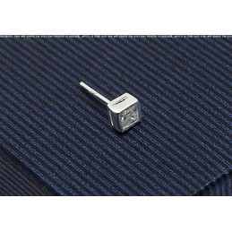 Pure White Square Titanium Earrings 
