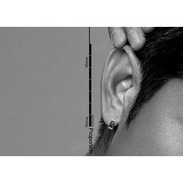 Light Black Rectangular Titanium Earrings